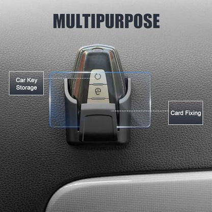 Car Key Fob Holder, Car Garage Keys Card Holder for Dashboard, Multifunctional Key Remote Organizer with Strong Double-sided Adhesive Tape, Universal Fit for Truck SUV (Black) - size: 1 PCS