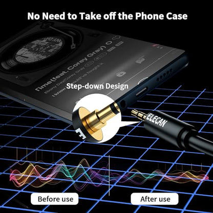 Elecan 3.5mm (1/8 Inch) TRS Aux Male to XLR Male Cable 4 Ft, Balanced Professional Shielded Stereo Microphone Cable Cord, Gold Plated for DSLR Camera Mixer Headphones with 3.5 to 6.35mm Adapter+Ties - size: 4FT, style: 3.5mm to XLR Male