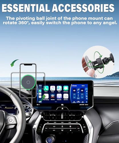 Car Phone Mount for Toyota Venza 2021 2022 2023 2024 9" Screen Accessories - size: fit for Toyota Venza 2021-2024 (12.3 Inch Screen)