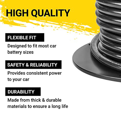 Spartan Power Battery Cable, 100% Pure Copper Wire, Automotive, Inverter, MPPT, Car Audio Speaker Amp Stereo, RV Trailer, Made in USA - size: 5 Feet Black, style: 2 AWG