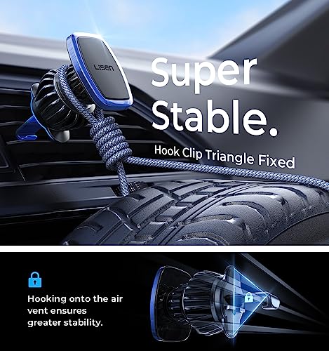LISEN Magnetic Phone Holder for Car Phone Holder with Upgraded Clip, Magnet Air Vent Magnetic Car Phone Holders Mount for Your Car Automobile Cradles, Soporte De Telefono para Carro, Blue - color: Blue