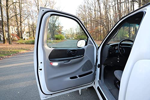iJDMTOY Clear Lens 45-LED Red/White Side Door Courtesy Light Assemblies Compatible with Ford 1997-2003 F150, 1997-1999 F250 Light Duty, Replace OEM Clear/Red Lens Lamps - style: Clear Lens
