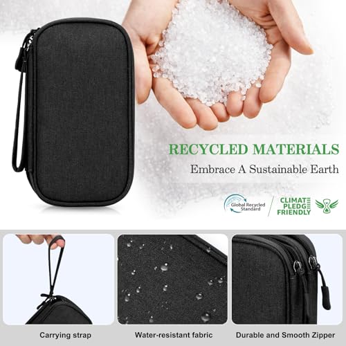 FYY Electronic Organizer, Travel Tech Pouch Bag, Large, Black - color: Black, size: 9.1 x 5.9 x 3.15 inches