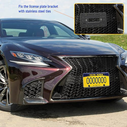 Aootf Front License Plate Bracket Holder, Bumper License Plate Mounting Kit - color: Black Bracket