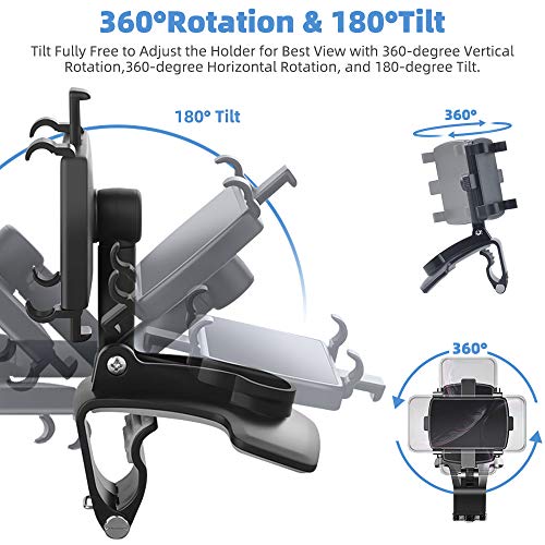 FONKEN Car Phone Mount, [2 Pack] Cell Phone Holder for Car 360 Degree Rotation Dashboard Clip Mount Car Phone Holder Compatible for iPhone 11 13/12 pro Max 8 8Plus Samsung S10 S9 S8 4"~7" Smartphones - style: 2-Pack