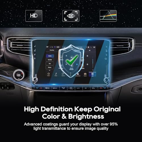 For 2025 2026 Jeep Grand Wagoneer Screen Protector(2pcs) 2022-2026 Grand Wagoneer (Base/Series/Obsidian) 12 Inch Navi Touchscreen [Nano Film]Grand Wagoneer Accessories Anti Scratch HD Touch Sensitive - color: Jeep Grand Wagoneer 2022-2026 12 Inch Navi 2Na