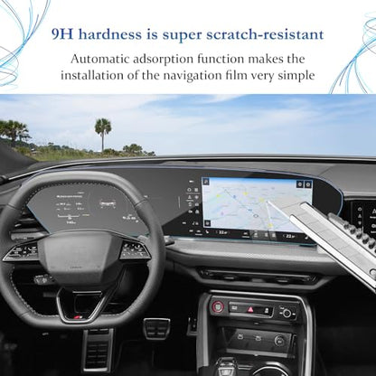 SKTU for 2025 2026 2027 Audi Q5 Screen Protector for 2025+ Audi Q5/Audi SQ5/Audi Q6/Audi SQ6 11.9-Inch & 14.5-Inch Integrated Screen [9H Hardness, Ultra Clear, Anti-Glare&Scratch] Audi Q5 2025 2026 2027 Accessories Screen Protective Film Tempered Glass -