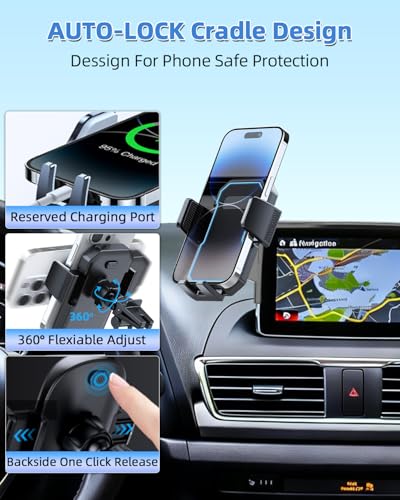 PZK Car Phone Mount for Mazda CX-3 2016-2021/Mazda 3 2014-2016/ MX-5 Miata - color: Auto Lock, size: MX-5 Miata 2016-2023 /CX-3 2016-2021/3 2014-2016