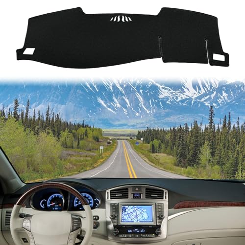 Dashboard Cover Suitable for Toyota Avalon 2005 2006 2007 2008 2009 2010 Car Dashboard Cover Sun Visor Mat Non-Slip Polyester Dashboard Accessories (Black) - size: 2005-2010 For Toyota Avalon