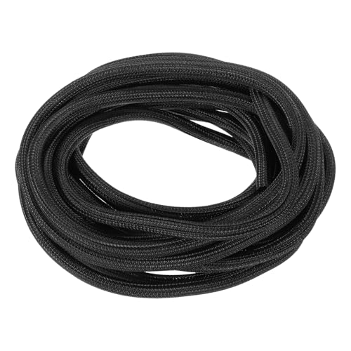 MECCANIXITY Split Sleeve Wire Loom 11/32" 25Ft Black Self Wrapping Braided Sleeve UL94-V2 Fireproof PET Sleeving for Automotive, Home Cable Management - color: Black, size: 11/32 Inch x 25Ft