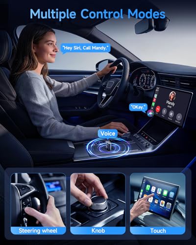 Ultra-Compact Wireless CarPlay Adapter – 65% Smaller Metal Housing, 2-in-1 for iPhone & Android, WiFi 6 & BT 5.4, Zero Latency, Plug & Play, Fits 800+ Cars (2015+) (Silver)
