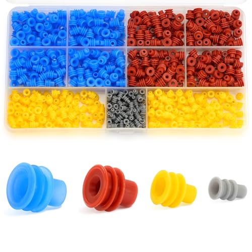 600Pcs Weather Pack Connector Wire Seals, Metric-Pack Seals, Cavity Plugs - color: 600pcs Wire Seals