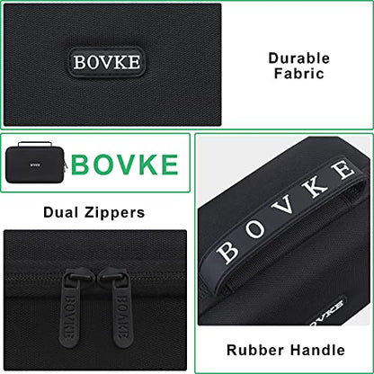 BOVKE GPS Case for 5-5.5" inch GPS Navigator Garmin Drive 52/Drive 51/53 DriveSmart 55/dezl OTR500/zumo 396 LMT-S/Garmin zūmo XT GPS Navigation System, Mesh Pocket for Car Charger, USB Cables, Black - color: Black