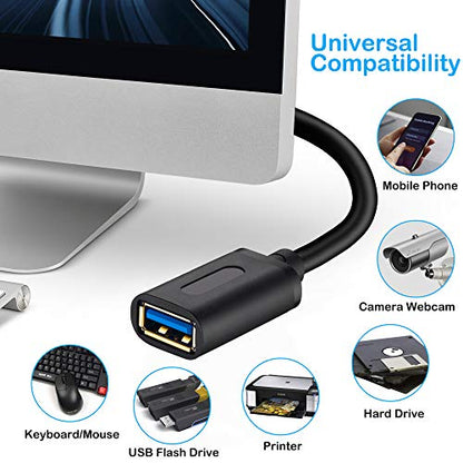 Tan QY USB 3.0 Extension Cable 3Ft, High-Speed Male to Female Cord - size: 3 ft