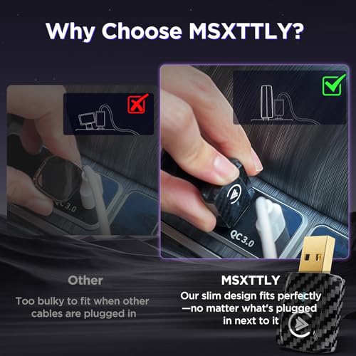 MSXTTLY 2in1 Wireless Carplay Adapter, Android Auto Wireless Adapter