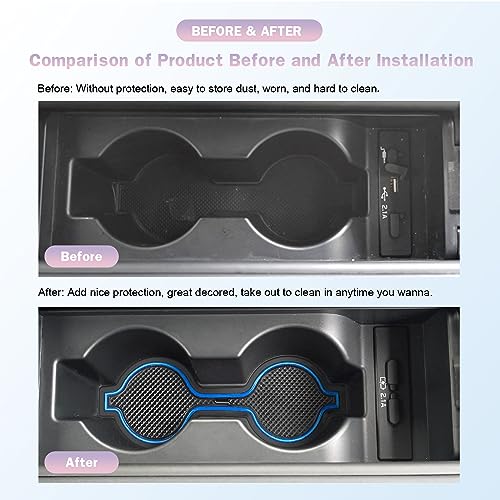 2022-2026 Toyoat GR86 ZN8 Center Console Liners Mats Cup Holder Inserts Mats Non-Slip Center 2025 2026 GR86 Console Shifter Liner Trim Mats Anti-dust Door Pocket Liners Accessories 6 PCS (Blue) - color: Blue