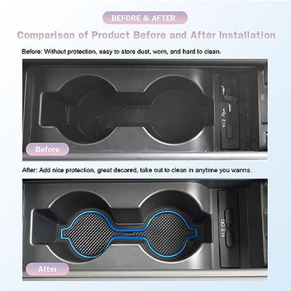 2022-2026 Toyoat GR86 ZN8 Center Console Liners Mats Cup Holder Inserts Mats Non-Slip Center 2025 2026 GR86 Console Shifter Liner Trim Mats Anti-dust Door Pocket Liners Accessories 6 PCS (Blue) - color: Blue