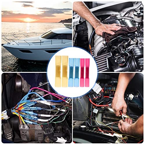 200Pcs Heat Shrink Butt Connectors, Waterproof Insulated Electrical Terminals Kit, Electrical Wire Crimp Connector for Automotive Marine Boat Truck Stereo Joint