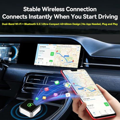 2026 Wireless CarPlay Adapter for iPhone and Android Auto Bluetooth