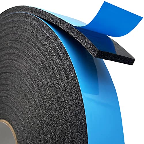 Double Sided Self Adhesive Camper Mount Foam Tape 3/16in x 1 1/4in x 33ft for Truck Shells, RVs, Cars. Helps Stop Vibrations, Scratches and Squeaks. Seal Around Air Conditioners, Doors and Windows - size: 1 Pack