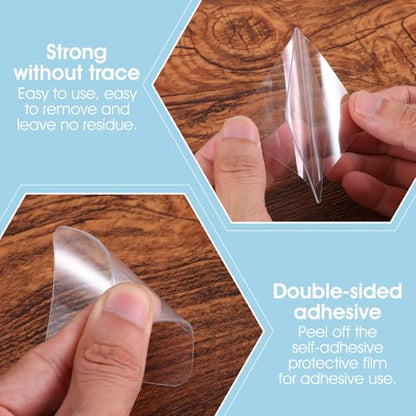 20Pcs Clear Double Sided Adhesive Pads for Mounting, Super Strong Waterproof Double Sided Sticker, Heavy Duty Square Washable Sticky Patch for DIY Craft Office Home(2.24 Inch) - style: style-2