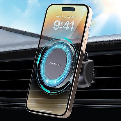 Car Vent Phone Mount - Magnetic Phone Holder for Car, Very Strong Magnet, Upgrade Twist Lock AC Mount, Compatible with MagSafe, iPhone, Galaxy, Pixel & Other Smartphones, 360 Adjustable - color: Twist Lock