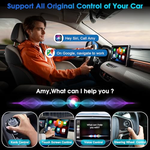 Wireless Carplay Adapter for Apple iPhone Converts Wired to Wireless Carplay Dongle Plug & Play Low Latency Car Play Adapter Mini Car Play Dongle for iOS 10+ Fit for Cars USB A/C (Dark Gray) - color: Dark Grey