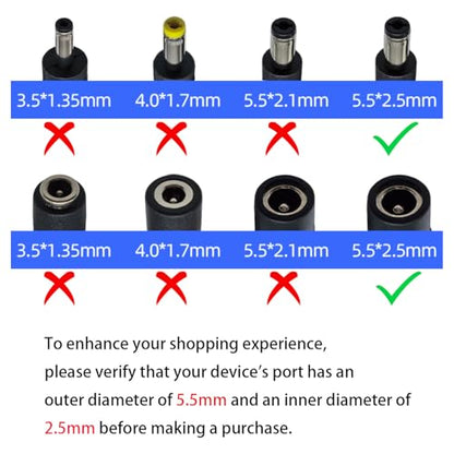 DC Power Extension Cable, 5.5mm x 2.5mm, 16.4FT, 3-Pack - color: Black 3pcs, size: 16.4ft