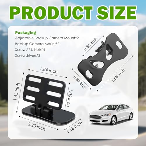 2 Set Car Backup Camera Mount,180° Adjustable Car Rear Dash Cam Mount