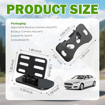 2 Set Car Backup Camera Mount,180° Adjustable Car Rear Dash Cam Mount