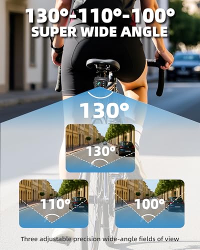 Fitense Bike Camera 360° Rotatable 5" 1080P 10000mAh Rear View Monitor - size: 5'' HD/10000mAh