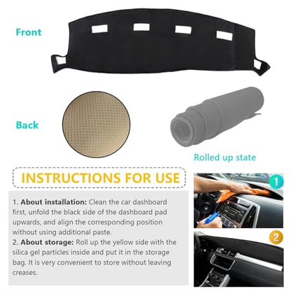 Dashboard Cover Suitable for Dodge Ram 1500 2002-2005/Dodge Ram 2500 3500 2003-2005 Car Dashboard Cover Sun Visor Mat Non-Slip Polyester Dashboard Accessories - size: 02-05 For Dodge Ram 1500/03-05 Ram 2500 3500