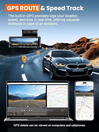 Affver 4K+2.5K Dash Cam Front and Rear, Built-in 5G WiFi 6 GPS Dual Dashcam