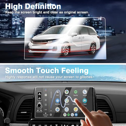 Karltys [Upgrade 2 Pack Screen Protector for 2025 2026 2027 Honda Odyssey 9-Inch Screen Protector[No Glare & Fingerprint] for Models EX-L/Sport-L/Touring/Elite Tempered Glass - size: 9" Honda Odyssey 2025-2027