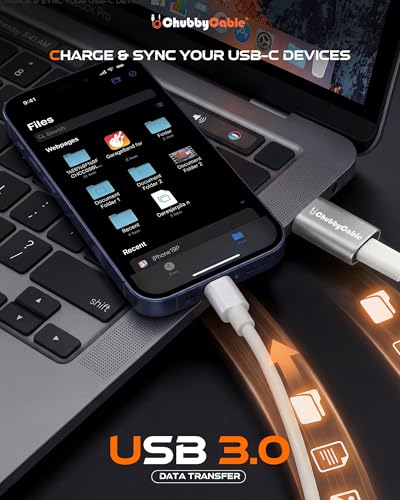 chubbycable USB to USB C Adapter USBC Female to A Male OTG Charger, 2 Pack