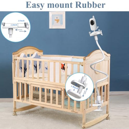 Baby Monitor Holder Mount Stand Compatible with TP-Link Tapo C200/C210/TC71/C210P2 /C220/ Kasa EC70/EC71/KC410S/KC110 Baby Cmaera Flexible Clip Clamp Mount Adjustable Baby Monitor Stand - size: 33.4" for TP-Link C200/C210/Kasa EC70 Camera