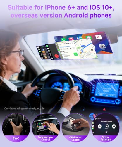 2 in 1 Mini Wireless Car Play Adapter with Apple CarPlay Adapter