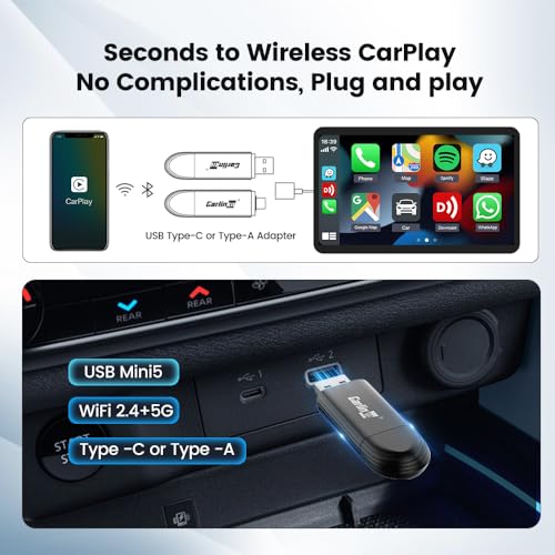 Carlinkit MINI SE Wireless CarPlay Adapter (Color Black)