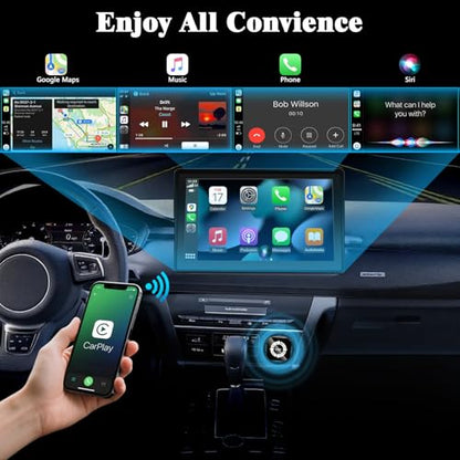 2026 Wireless CarPlay Adapter Upgrade Wired CarPlay to Wireless, Mini USB Design for Cars with Built-in Wired Apple CarPlay Plug and Play Easy Use Fast Stable Connection Car Play for iPhone - color: Black