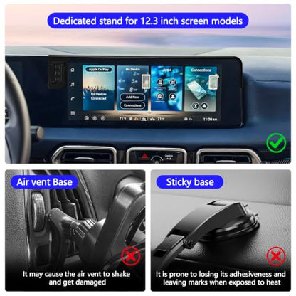 Sunsdrew Car Phone Holder for 2026 Nissan Sentra Accessories, Sentra S SV SR SL Phone Mount for 12.3-Inch Screen, Tool-Free Fixed Clip, 360° Rotation, Does Not Affect Air Vent - size: For Nissan Sentra