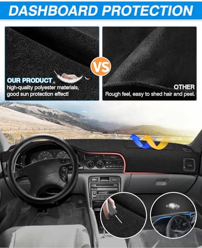 CARTIST Dash Cover Custom Fit for Dodge Charger 2011-2023 Accessories Dashboard Cover Mat Non-Slip Pad Carpet Anti-Glare - color: 57.48*22.05(Dodge Charger 11-23)