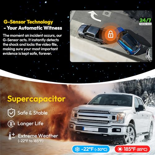 4K Dash Cam fit for Chevy Silverado 1500 2022-2026 2500 HD/3500 HD 2024-2026,WT RST LTZ Custom Trail Boss High Country ZR2(Model C),OEM Dash Camera,2160P Video HDR,5.8G WiFi&APP,GPS