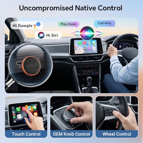 Carlinkit Mini Ultra 3 Wireless CarPlay & Android Auto Compact Adapter - color: Orange