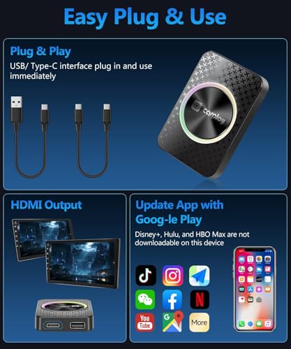 4GB+32GB Wireless CarPlay Adapter & Android Auto Adapter AI Box