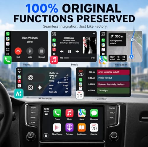 OTTOCAST Mini Nova Wireless CarPlay & Android Auto Plug & Play Adapter