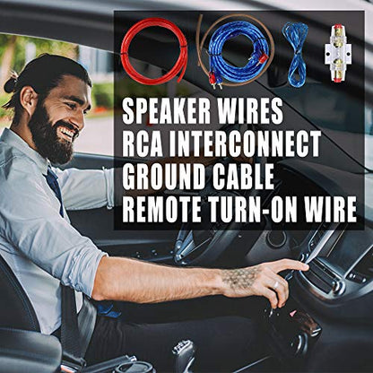 10 Gauge Car Amp Wiring Kit –Welugnal A Car Amplifier Install subwoofer Wire Wiring Kits Helps You Make Connections and Brings Power to Your Radio, Subwoofers and Speakers Amp Power Wire - size: 10 Gauge