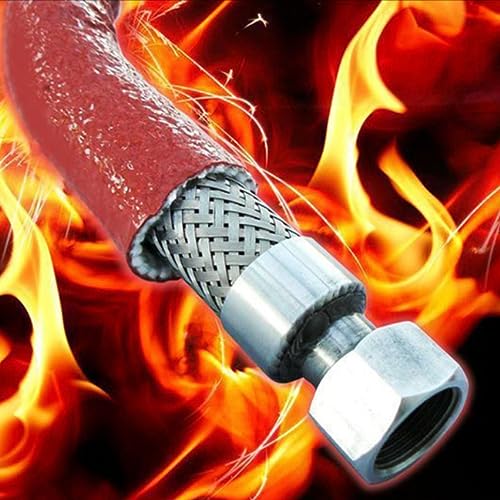 Fuel Line Heat Shield Insulation Heat Sleeve Fuel Line Heat Shield Sleeve Fire Sleeve Silicone Coated Fiberglass Heat Protection for Automotive Hose Lines & Electrical Wiring（Red 3/8" ID ） - color: Red, size: 3/8" ID*5FT