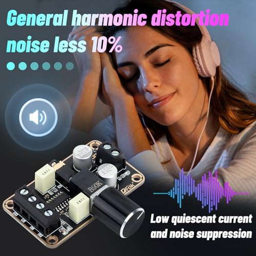 DROK 5W+5W Mini Amplifier Board 2pcs PAM8406 Audio Amplifier Board DC 5V Digital Stereo Power Amp 2.0 Dual Channel Class D Amplify Module for DIY Speaker Sound System - size: 5W+5W/2pcs