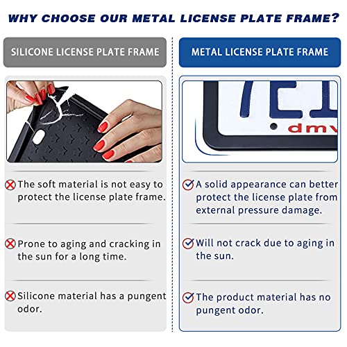 2 PCS Matte License Plate Frames fit for All Dodge - size: For Dodge