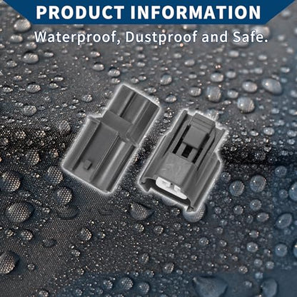 Cable Horn Rear Door Lock Motor Connector Plug for Honda/Inner Male Female Wire Terminal Connector/Waterproof Plastic 2mm Series / 1 Set Gray 2 Pin